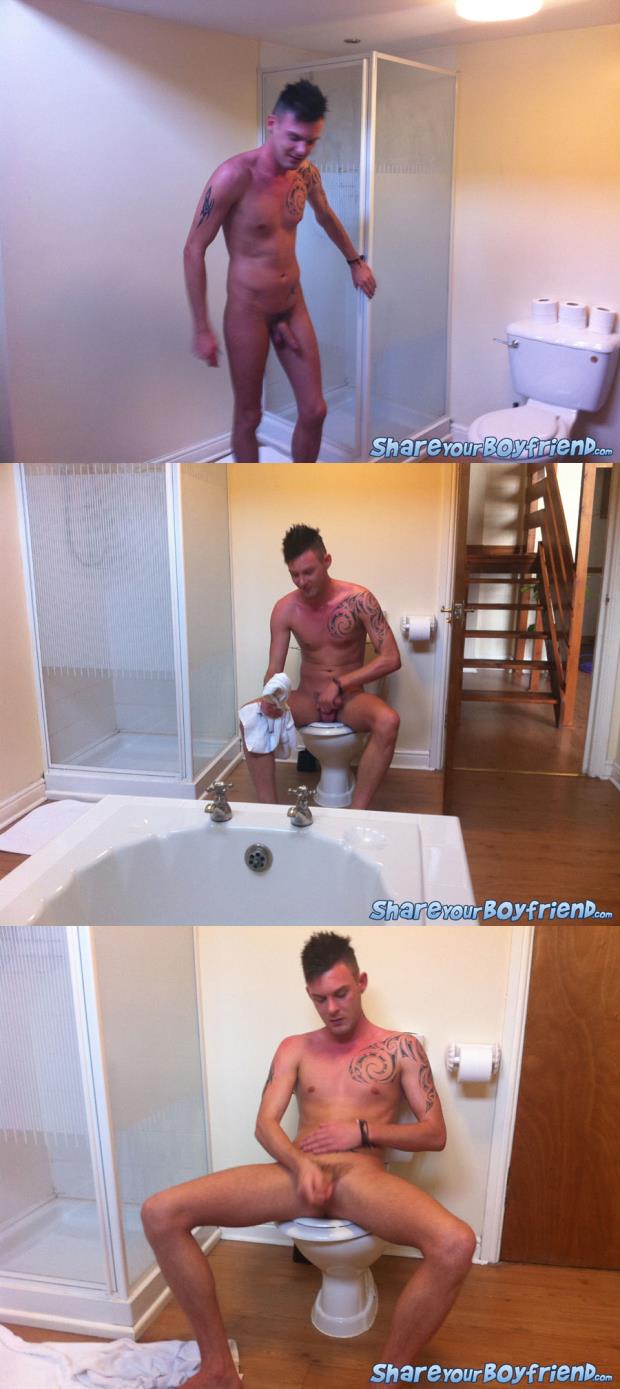 gay voyeur video with boy masturbating after shower